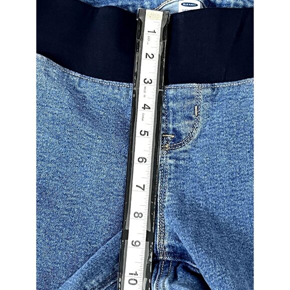 Old Navy Maternity Rockstar Jeans 14L Skinny Fit Low Panel Stretch Denim Blue - Picture 7 of 7